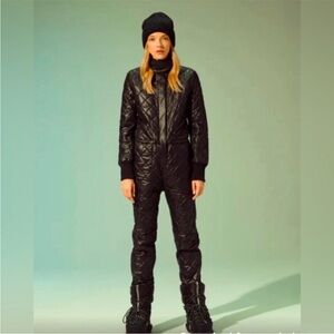 GORGEOUS NWT Luxton Original Ski Snow Chic Quilted Jumpsuit Black Women  XS 0